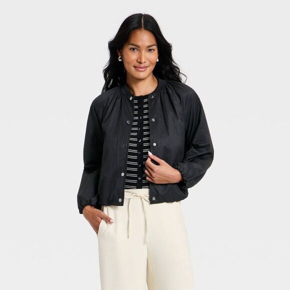 A New Day Jackets & Blazers - Women's Lightweight Bomber Jacket - A New Day Black S